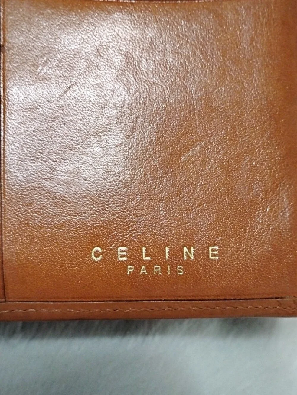 CELINE Macadam Continental Luxury Wallet! Lovely Brown & Tan Vintage Leather!